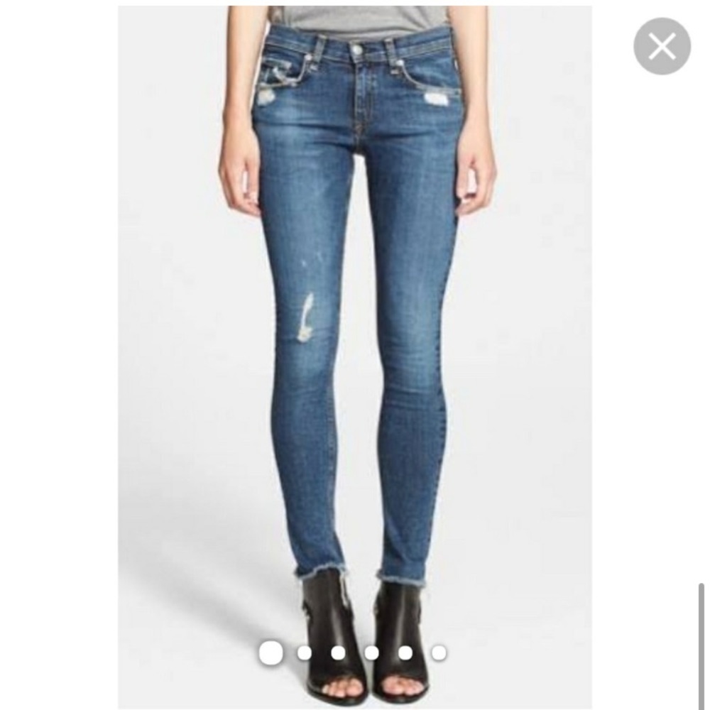 RAG & BONE SKINNY DISTRESSED JEANS SIZE 30